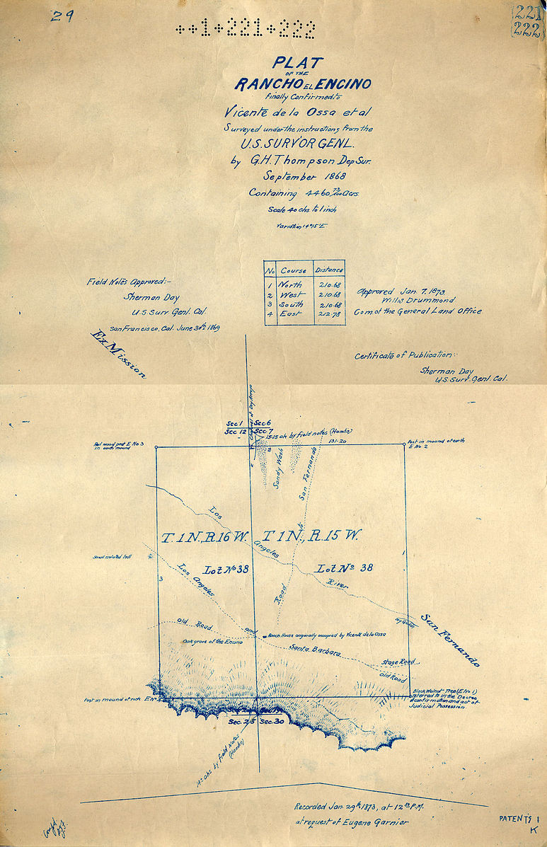 Rancho Encino Platt map
